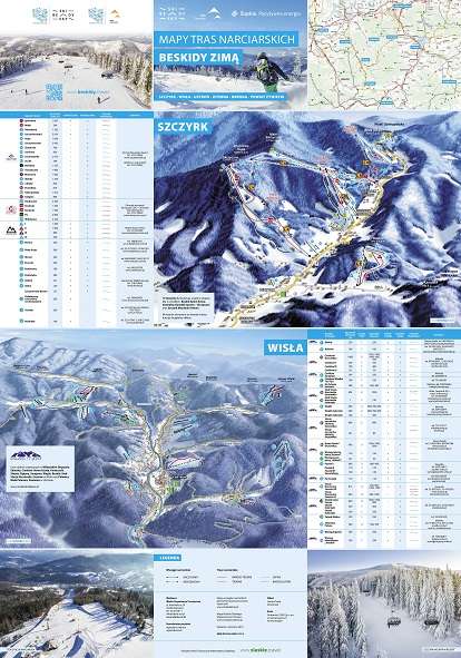 Mapa tras narciarskich „Beskidy zimą”