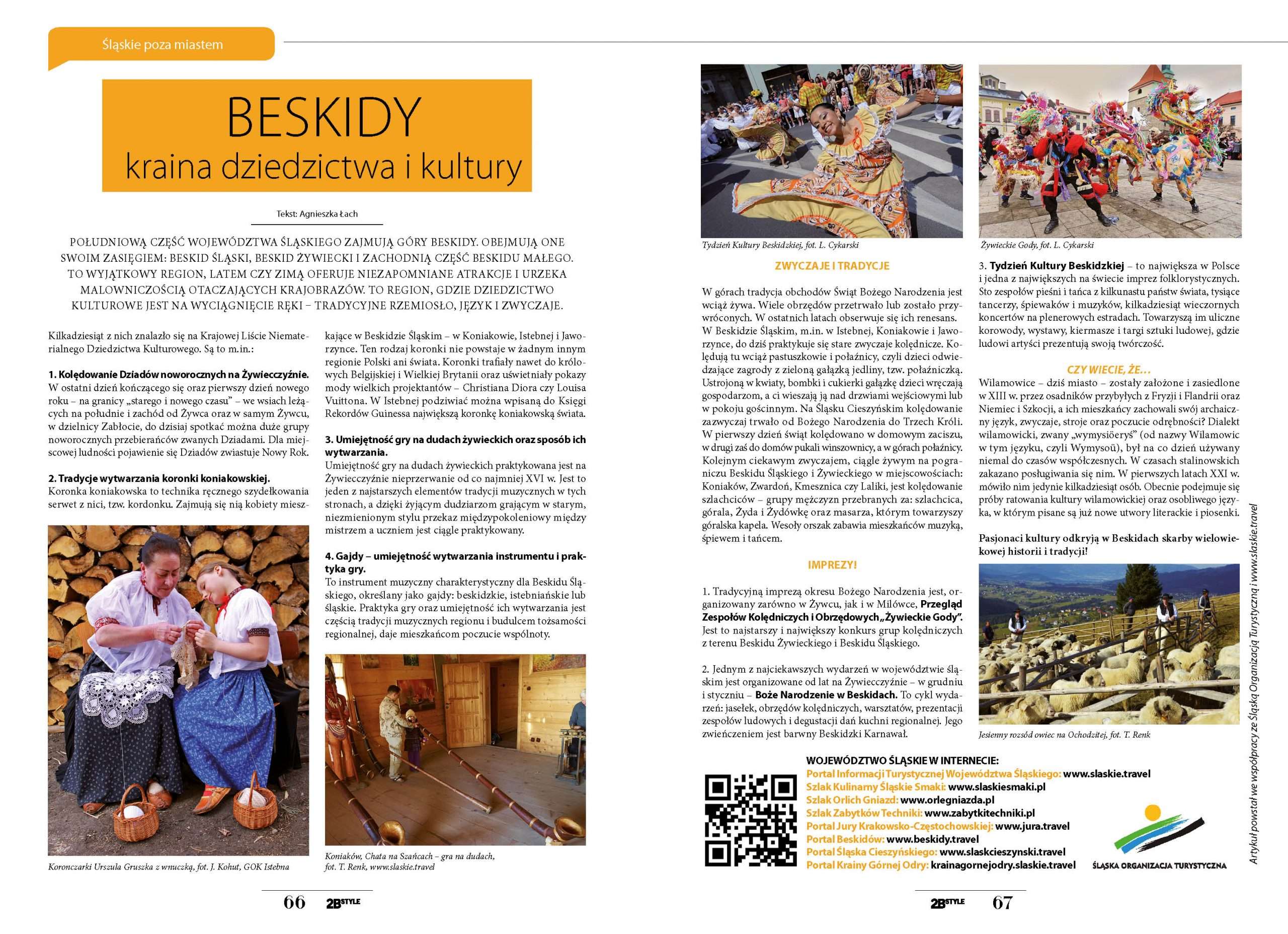 „Beskidy – kraina dziedzictwa i kultury” w magazynie 2B Style