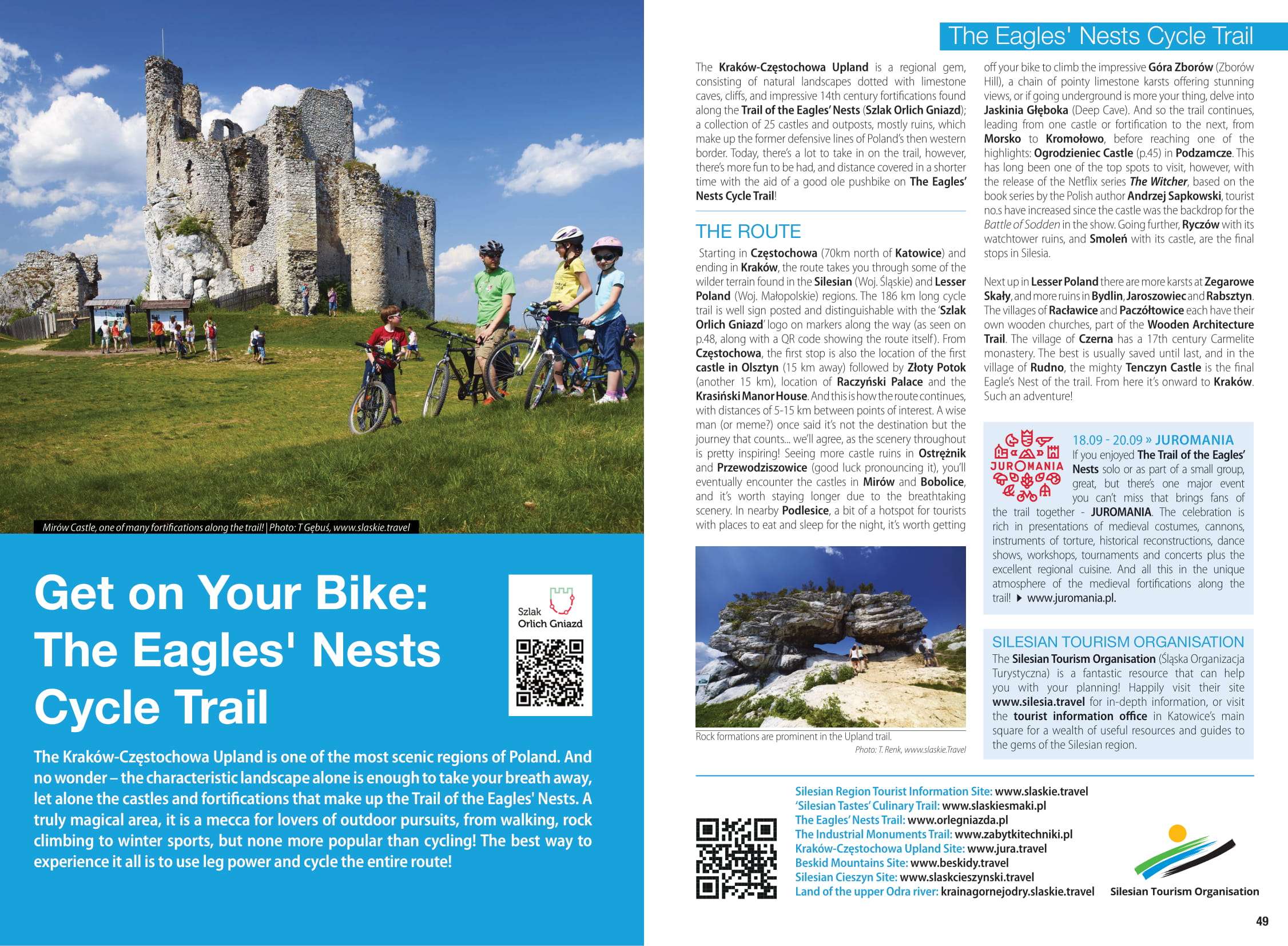 „Get on Your Bike: The Eagles’ Nests Cycle Trail” w magazynie IN YOUR POCKET – KATOWICE