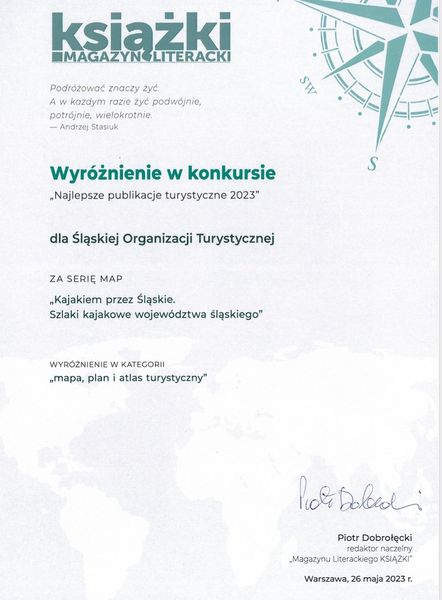 Kajakiem przez Śląskie. Wyróżnienie za cykl wydawniczy
